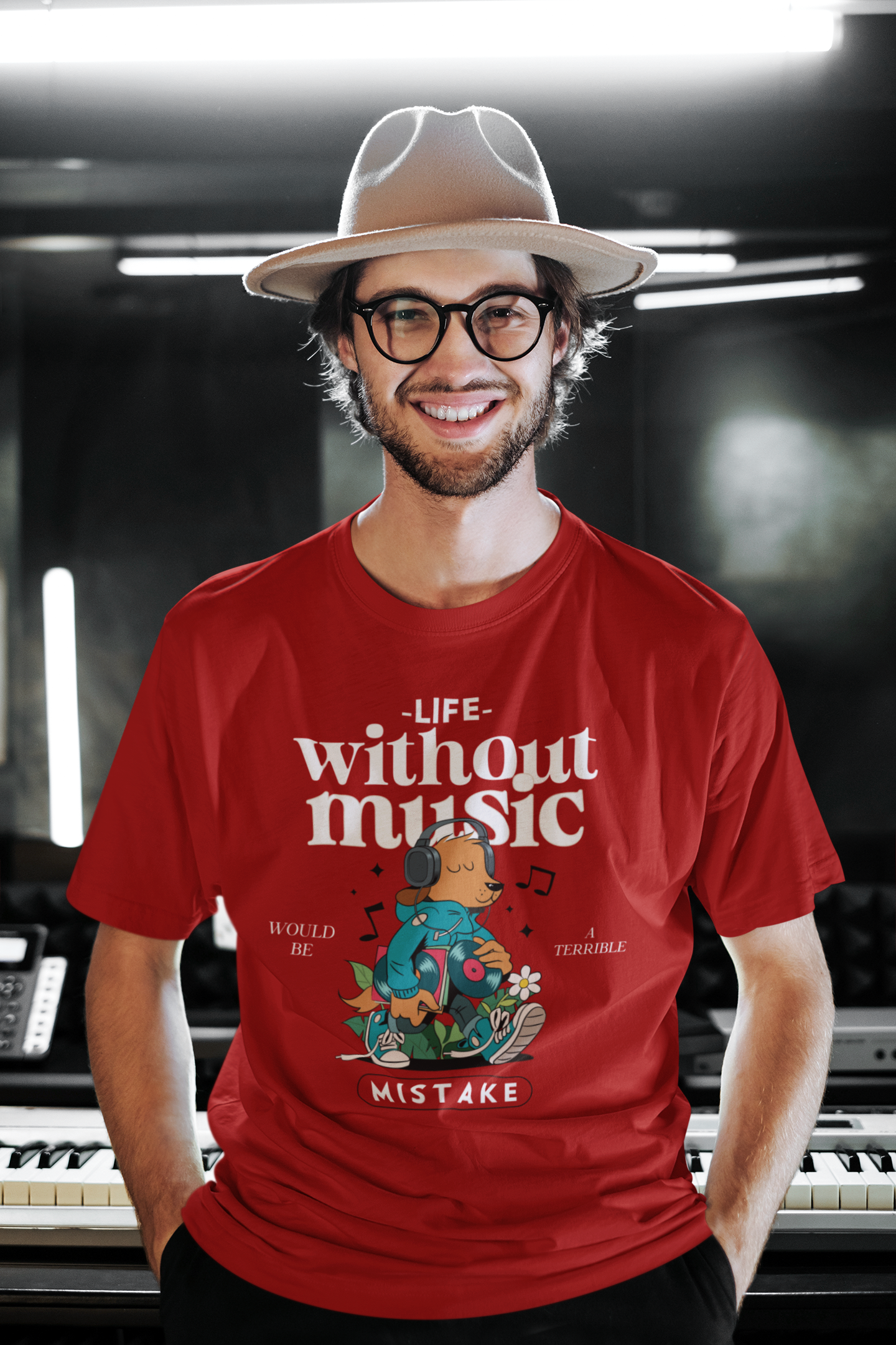 Life without music red Tshirt