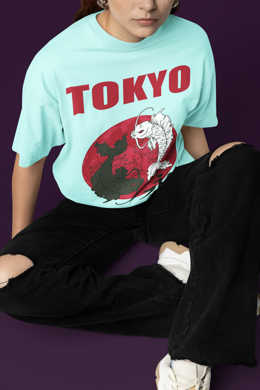 Tokyo Koi Fish Oversize Unisex Streetwear