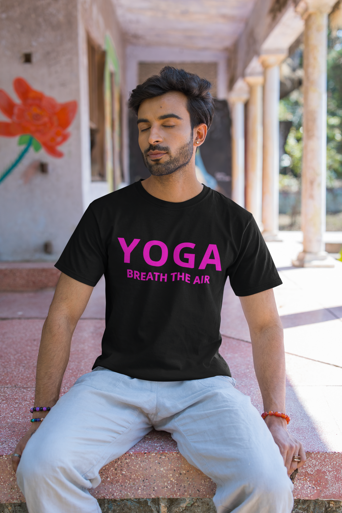 Yoga Breath the Air  Unisex Tshirt