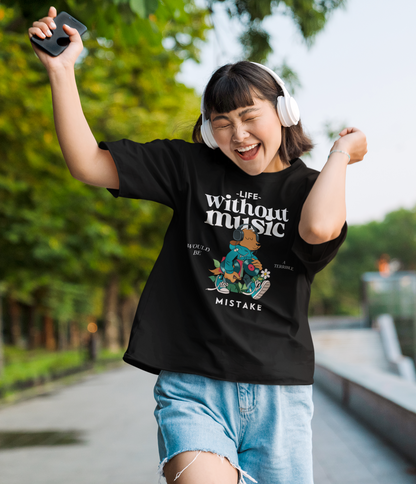 Life without music black Tshirt