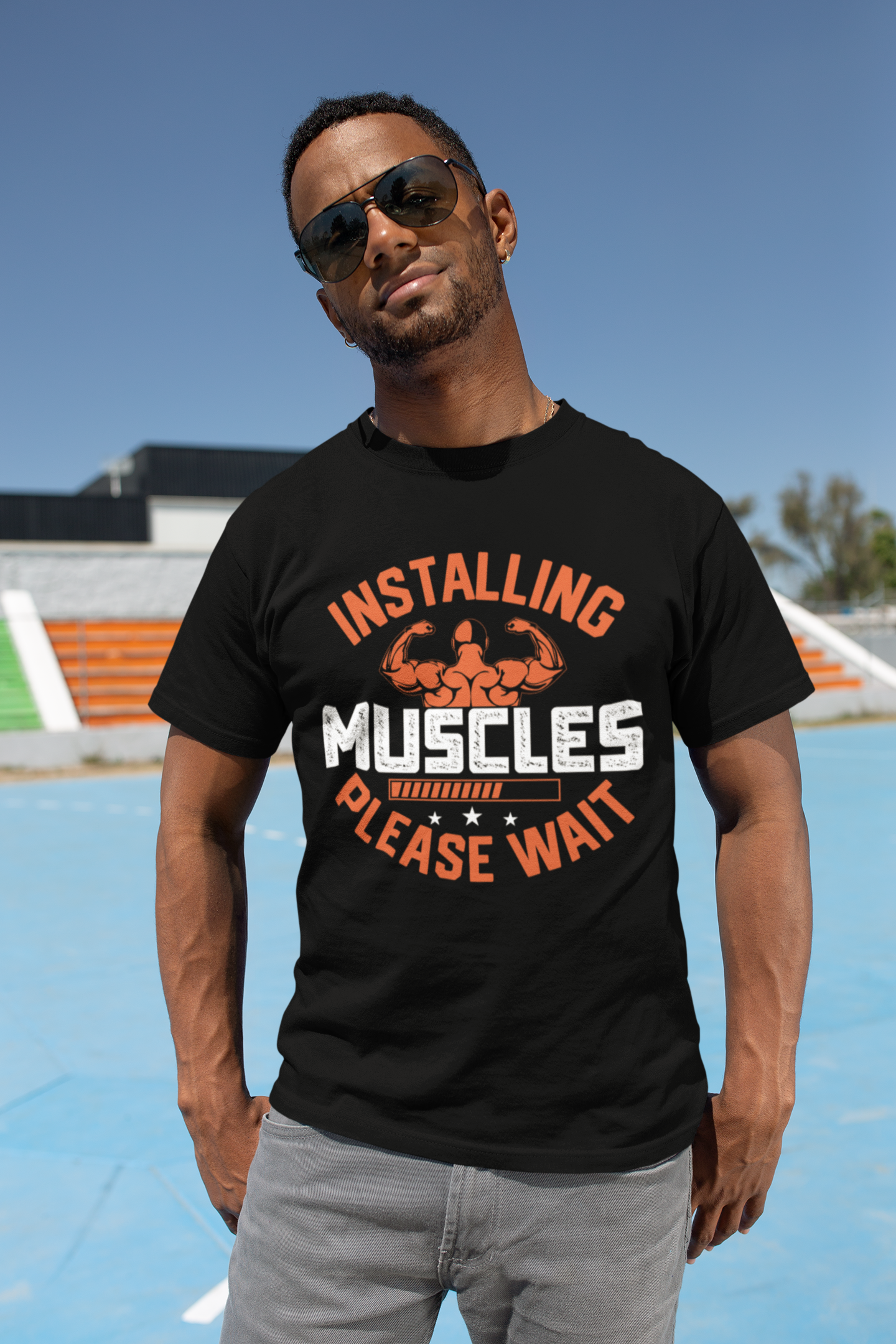 Installing Muscle Unisex T-Shirt