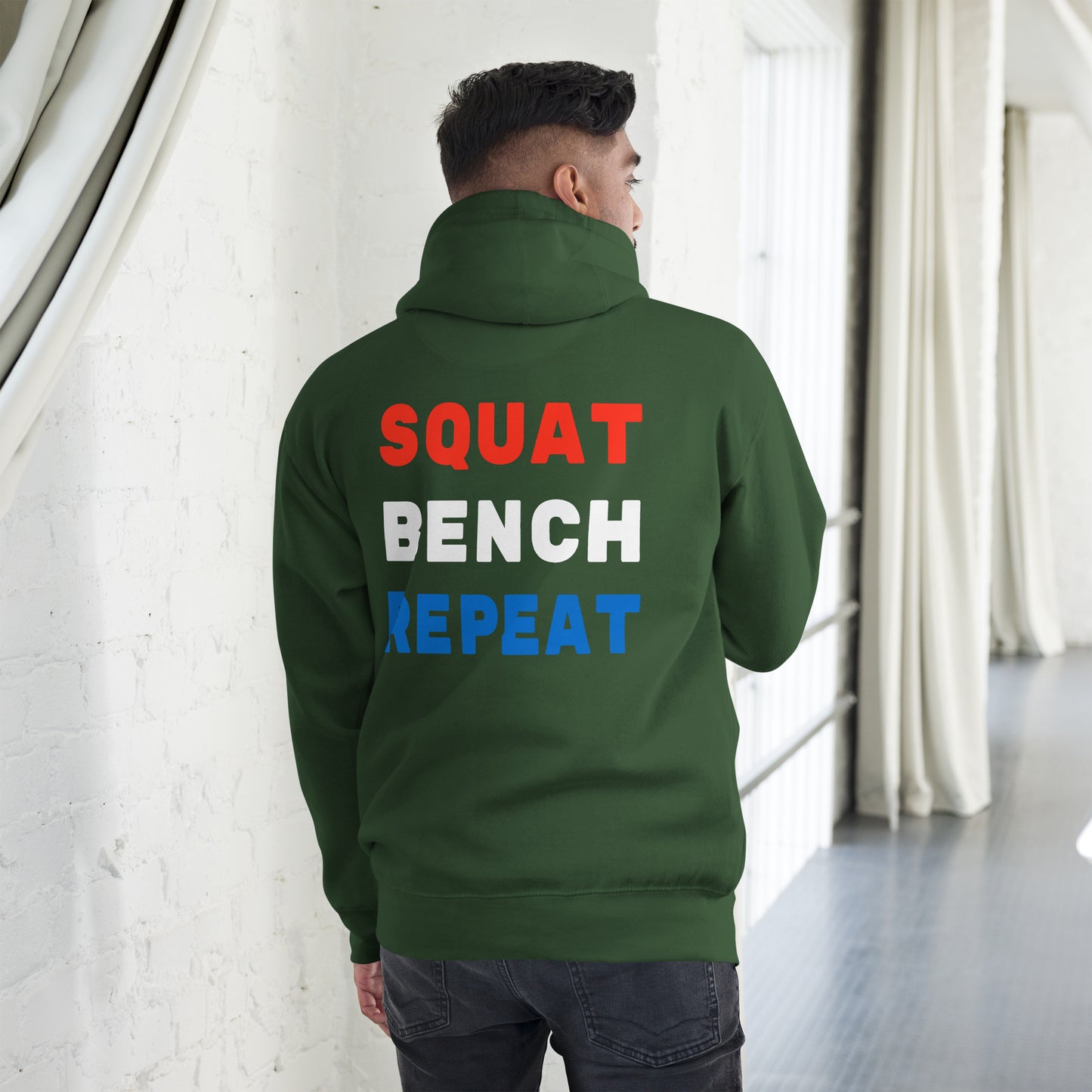 Squat Bench Repeat Unisex Hoodie